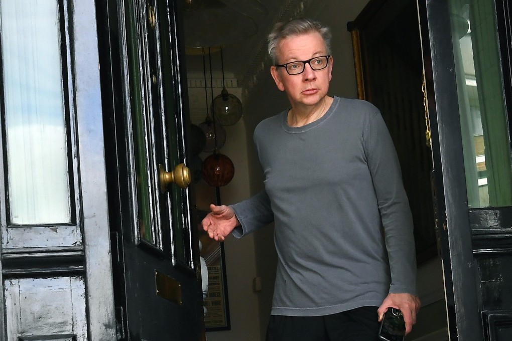 Michael Gove leaving home for his morning jog. Photo: EPA
