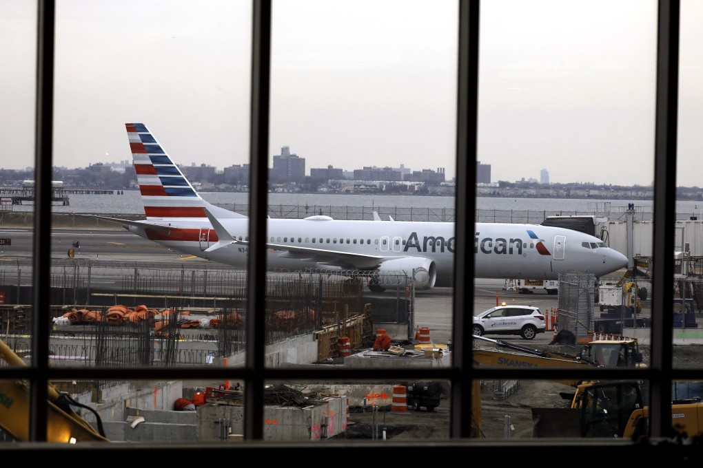 An American Airlines Boeing 737 MAX 8 at LaGuardia Airport in New York in March. Photo: EPA