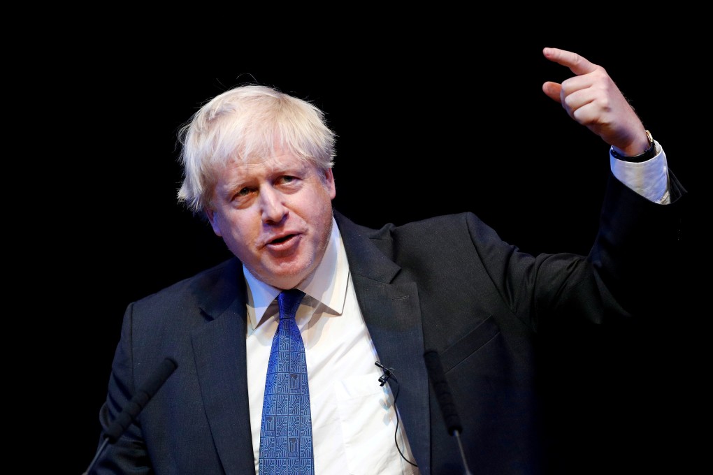 Boris Johnson speaks at a meeting at the Conservative Party Conference in Birmingham in October. Photo: Reuters