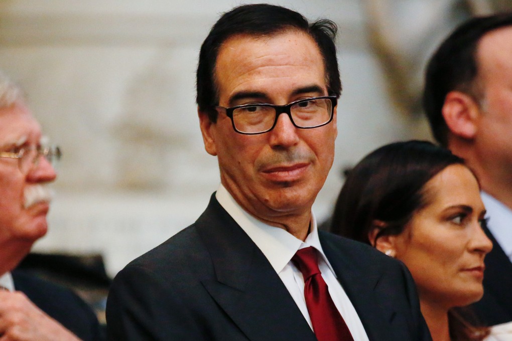 Steven Mnuchin, US Treasury secretary, is accusing China of letting the yuan slide to offset trade war tariffs imposed by Washington by not manipulating the currency. Photo: Bloomberg
