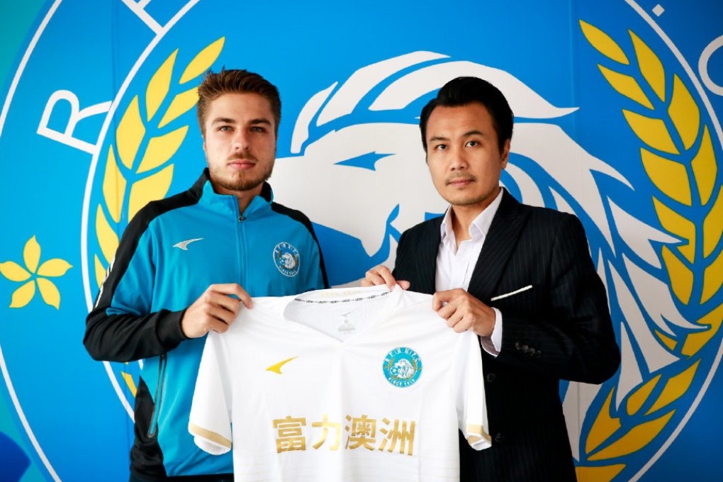 Igor Sartori at his official R&F Hong Kong unveiling. Photo: Weibo/R&F Official