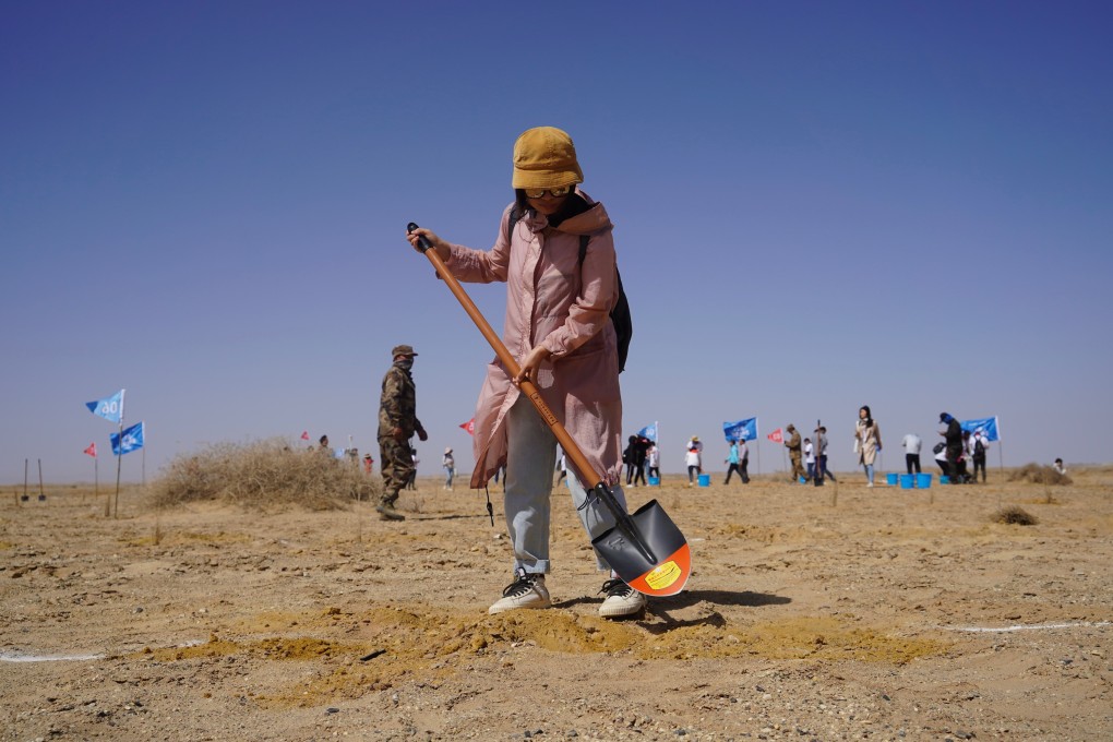 Since its launch in 2016, the Ant Forest initiative of Alipay has attracted 500 million users, who have converted their “green points” from the mini-program into 100 million real trees planted in China’s most arid regions. Photo: Tom Wang