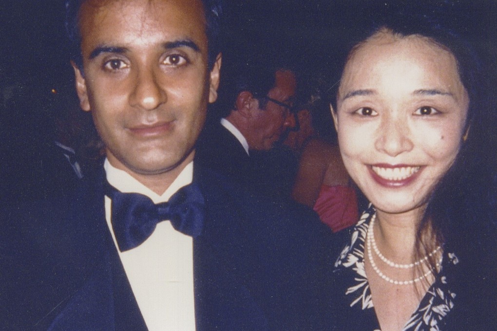 British writer Pico Iyer and his wife Hiroko Takeuchi at a Vanity Fair Oscar Party in Los Angeles, California, the US. Photo: Pico Iyer