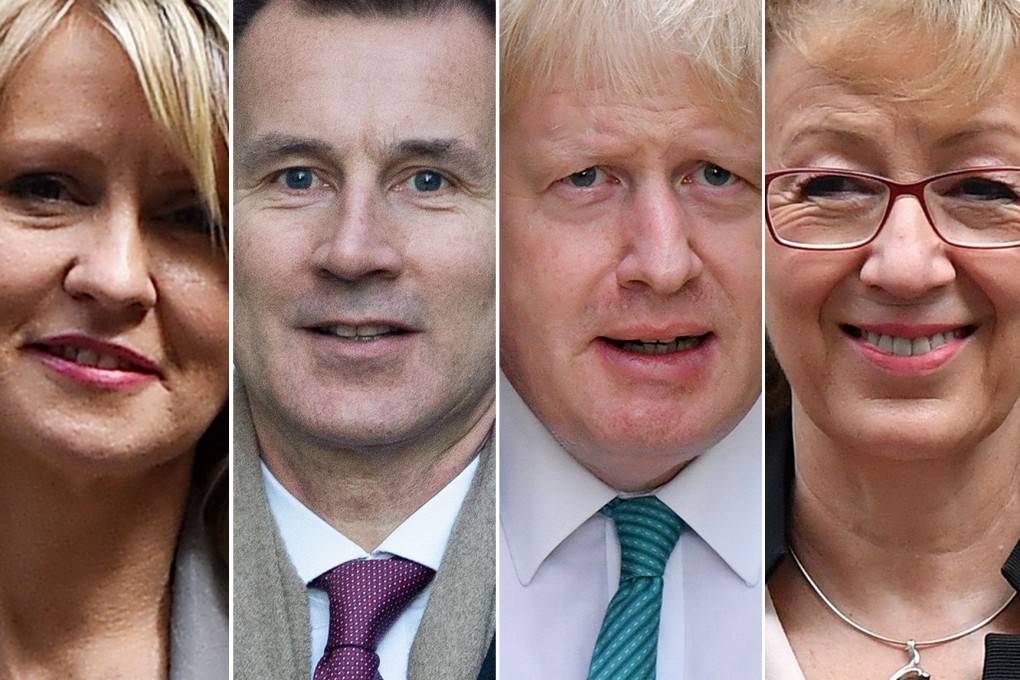 Recent pictures of the contenders declared to replace Britain’s Prime Minister Theresa May. Photo: AFP