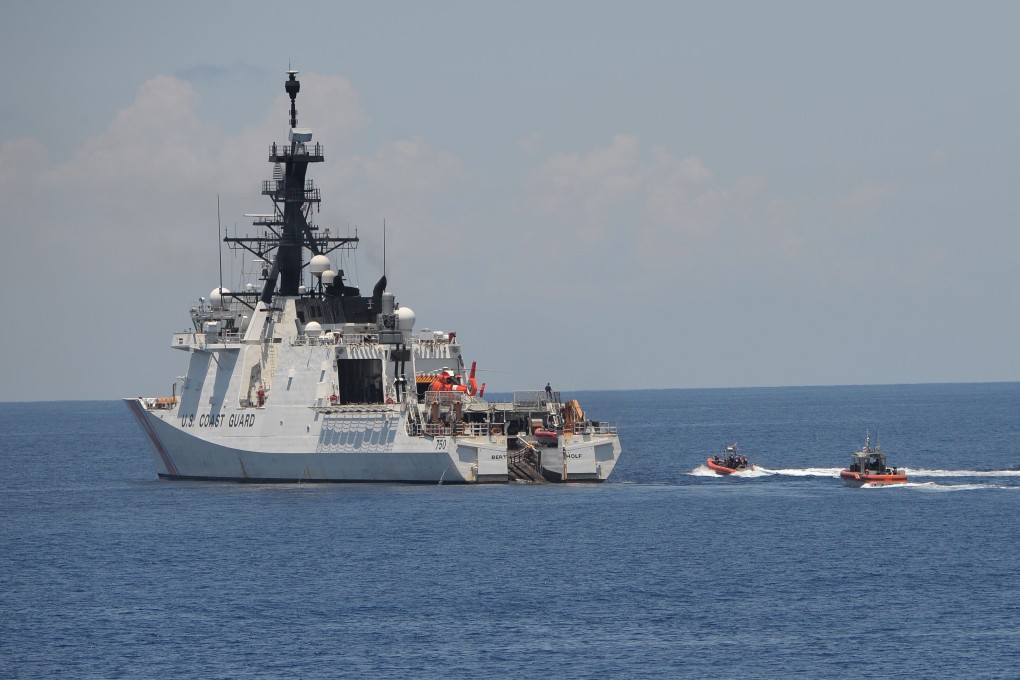 US coastguard ship Bertholf during a joint exercise with the Philippines near Scarborough shoal in the South China Sea in May. Photo: AFP