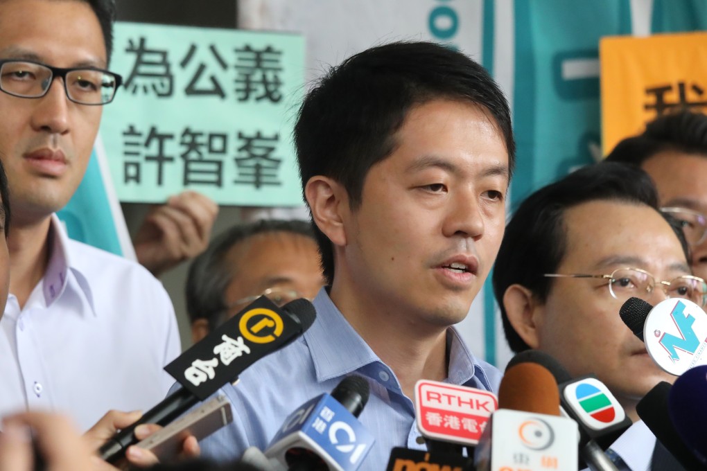 Lawmaker Ted Hui faces the media after being sentenced at Eastern Court. Photo: K.Y. Cheng