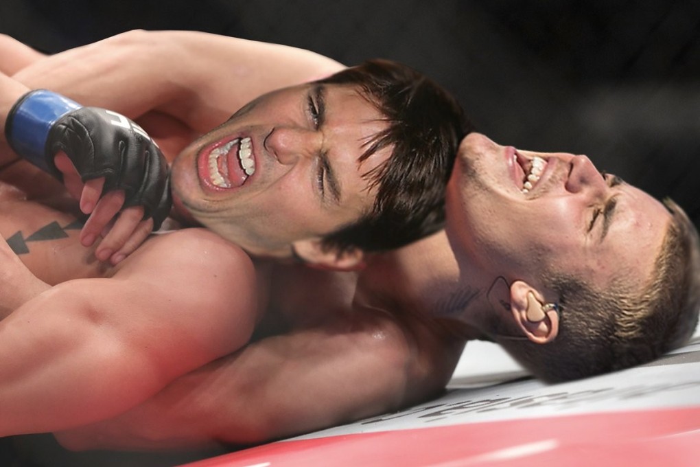 A mock-up of Justin Bieber and Tom Cruise in the UFC Octagon. Photo: Twitter/@bbcsport