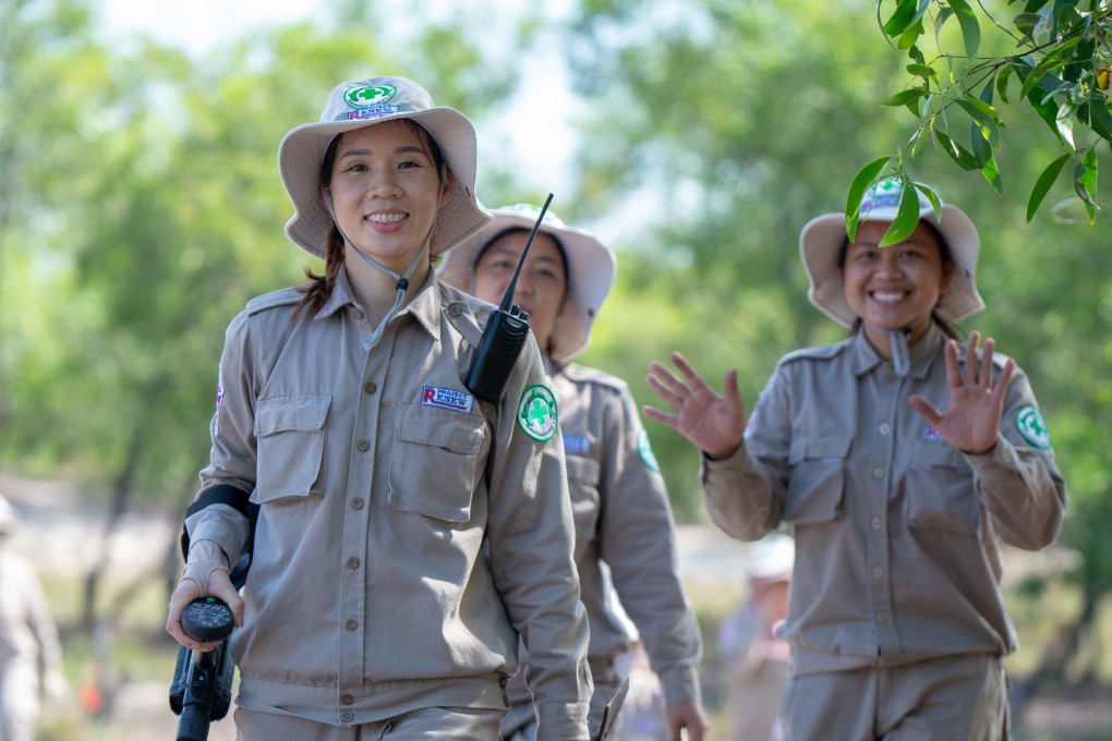 Le Thi Hoa on a landmine clearing mission. Photo: Khairul Anwar