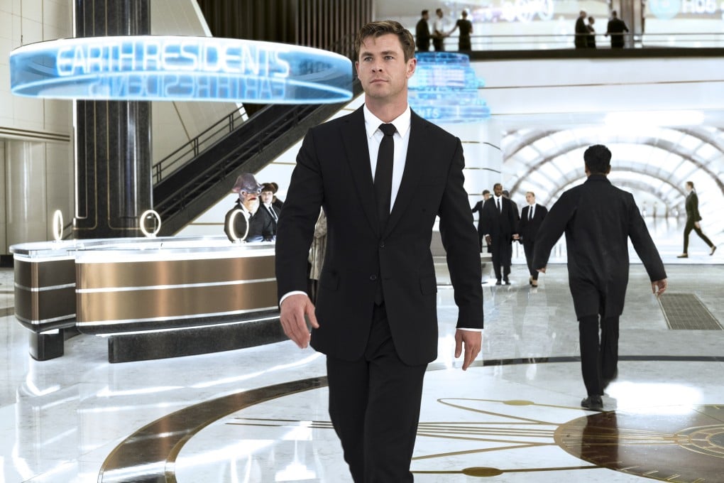 Chris Hemsworth in a still from Men in Black: International (category IIA), directed by F. Gary Gray.
