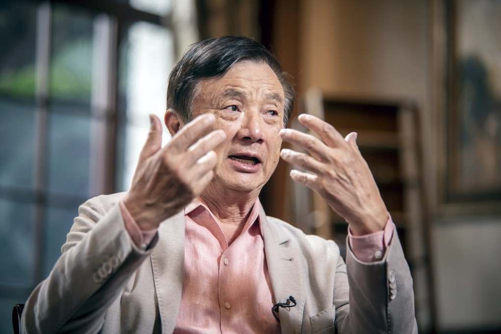 Ren Zhengfei, founder and CEO of Huawei, speaks during an interview at the company's headquarters in Shenzhen on May 24. Ren has responded to US pressure on his company with defiance, characteristic of his company’s “all in” retaliation against opponents. Photo: Bloomberg