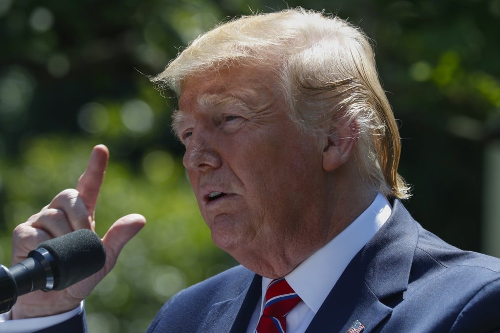 US President Donald Trump speaks at the White House on Wednesday. Photo: AP