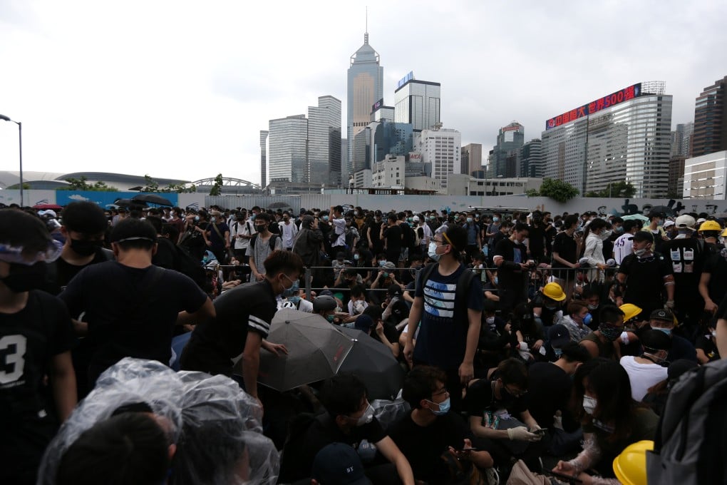 Protesters occupy a road as they demonstrate against the proposed extradition bill, in Hong Kong on June 12. Photo: Reuters