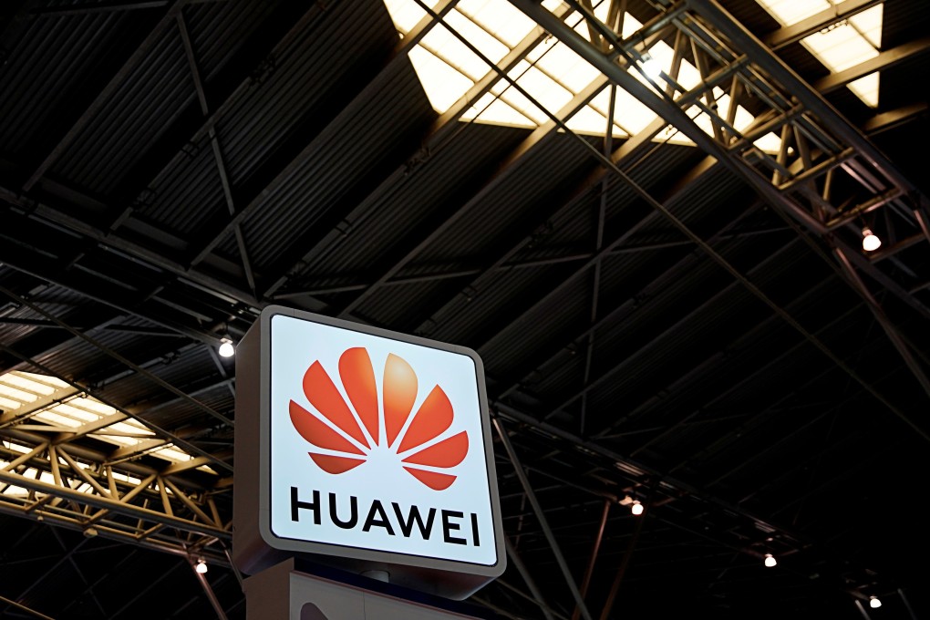 A Huawei logo at a security exhibition in Shanghai in May. Photo: Reuters