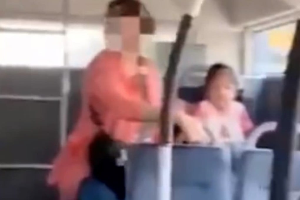 A little girl using a potty on a Beijing bus has sparked an online conversation in China about whether this behaviour is socially acceptable. Photo: Weibo