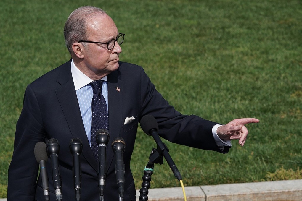“President Trump is the first guy in these several decades to take strong actions to remedy a very unbalanced trading relationship where the Chinese have violated international trade law,” White House chief economic adviser Larry Kudlow said on Thursday. Photo: Chip Somodevilla/Getty Images