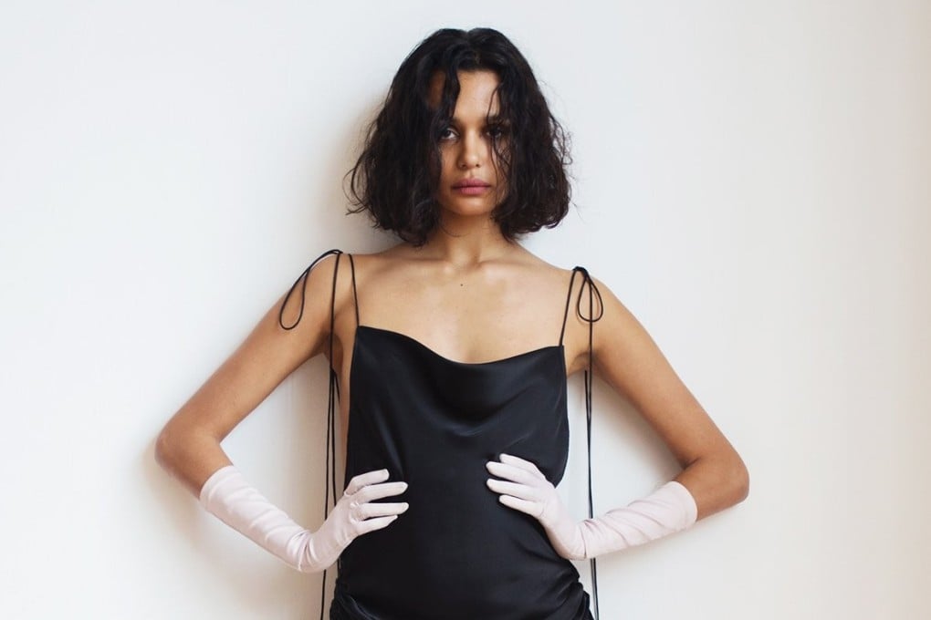 A drawstring dress by Orseund Iris.