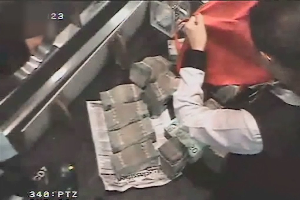 Cash being processed in a Vancouver casino, released by the British Columbia government in a report on money laundering. Photo: Province of British Columbia