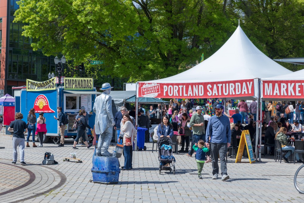 Portland Saturday Market, a mecca for handicraft producers, has been running from March to Christmas Eve since 1974. Photo: Alamy