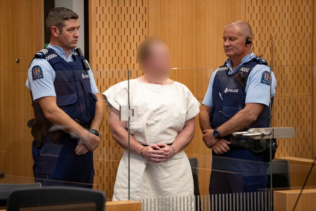 Brenton Tarrant, charged for murder in relation to the mosque attacks, is seen in the dock during his appearance in the Christchurch District Court on March 16. Photo: Reuters