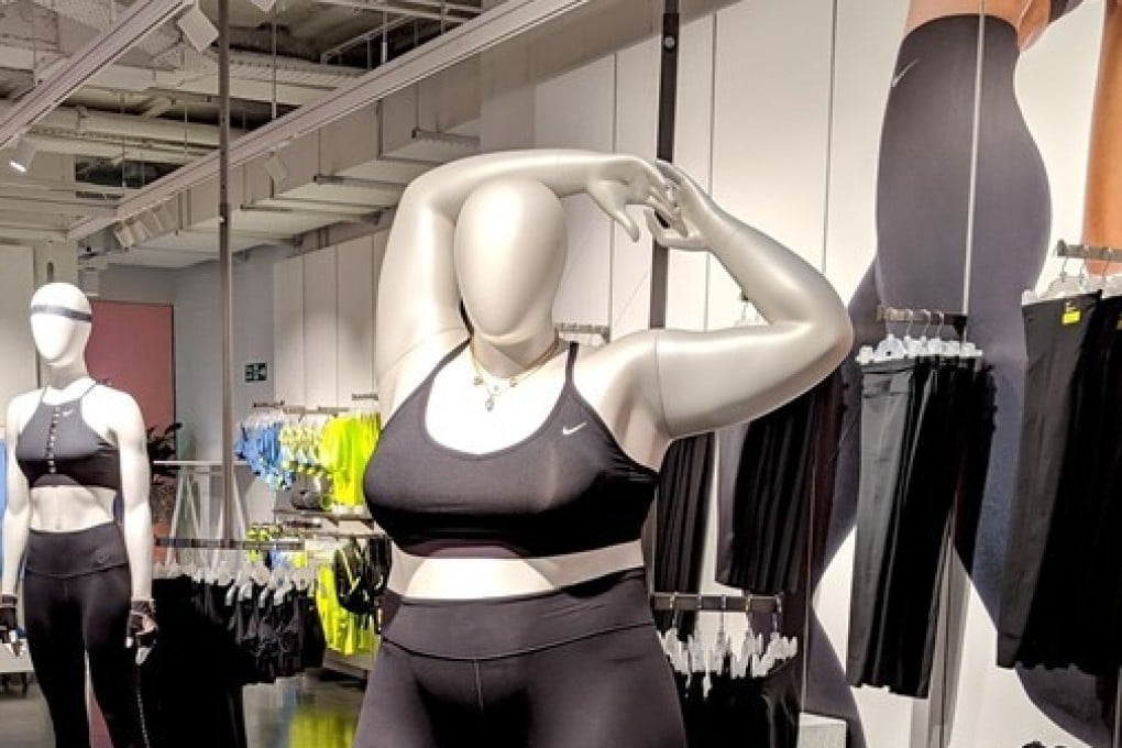 One of Nike’s new plus-size mannequins at the sportswear brand’s Niketown outlet in London. The launch of the mannequins has attracted both praise and criticism. Photo: courtesy of Nike