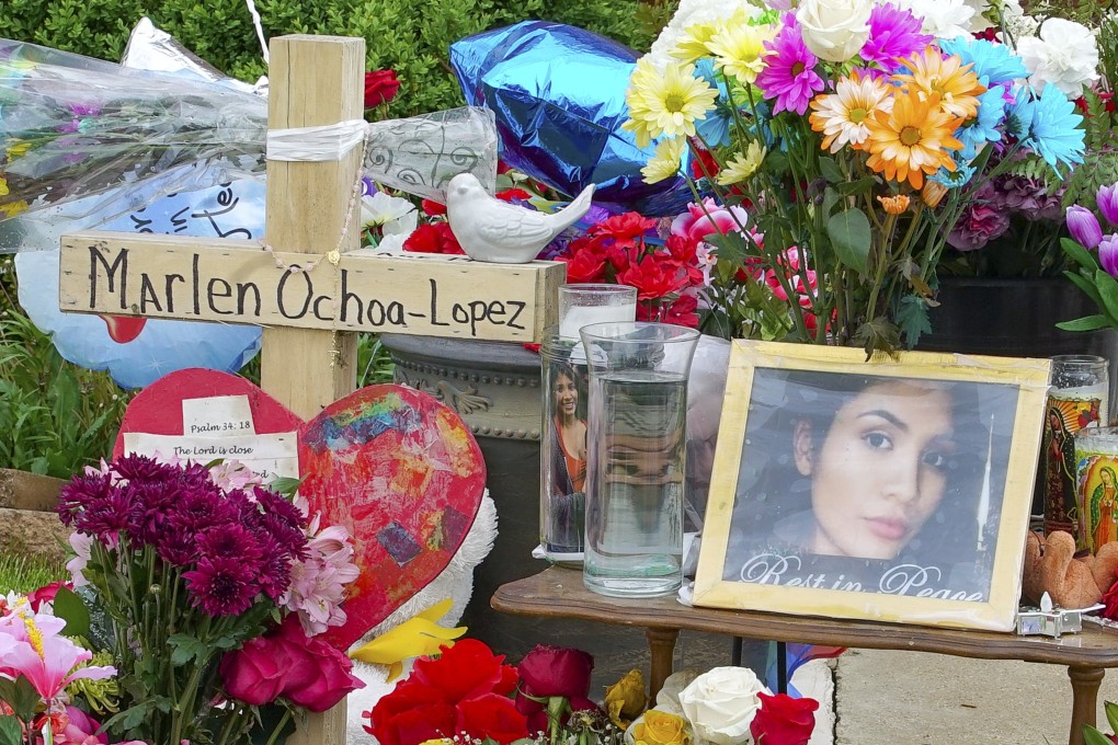 A memorial for Marlen Ochoa-Lopez on May 17 in Chicago. Photo: AP