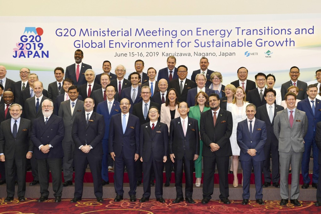 Ministers and delegates at the G20 meeting in Karuizawa, Japan, on Saturday. Photo: Kyodo/Reuters