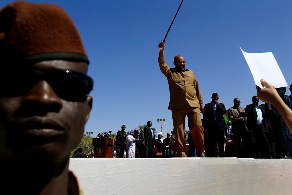 Sudan's President Omar al-Bashir waves to his supporters in January. He was forced out of power in April. Photo: Reuters