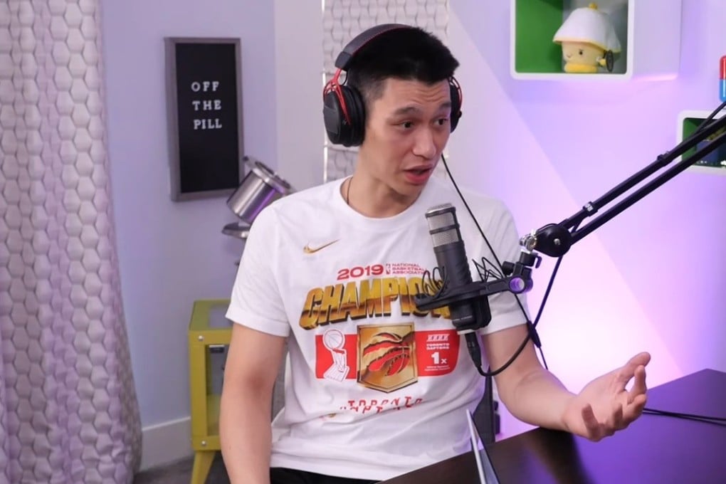 Jeremy Lin speaks to Ryan Higa. Photo: YouTube/Off the Pill Podcast
