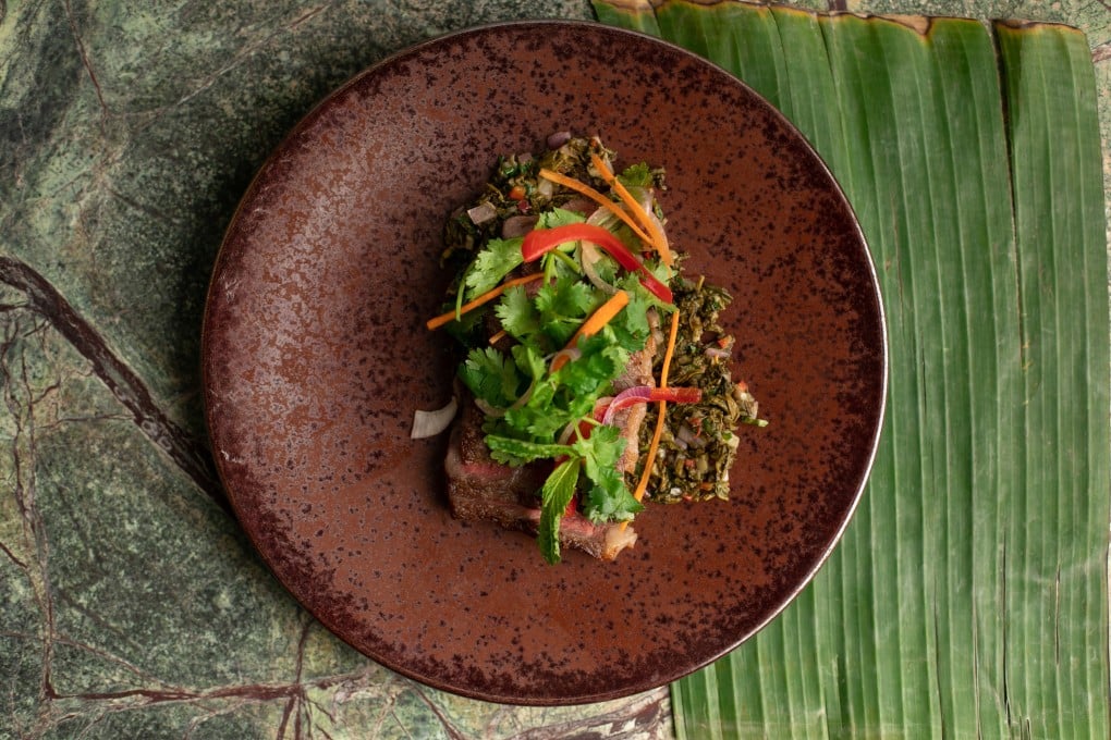 Steak with fermented tea leaves at The Pansodan