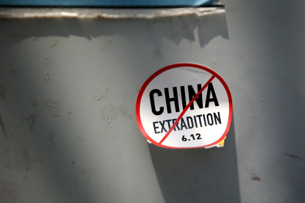 A note expressing opposition to the extradition bill is seen in Admiralty, Hong Kong. Photo: Winson Wong