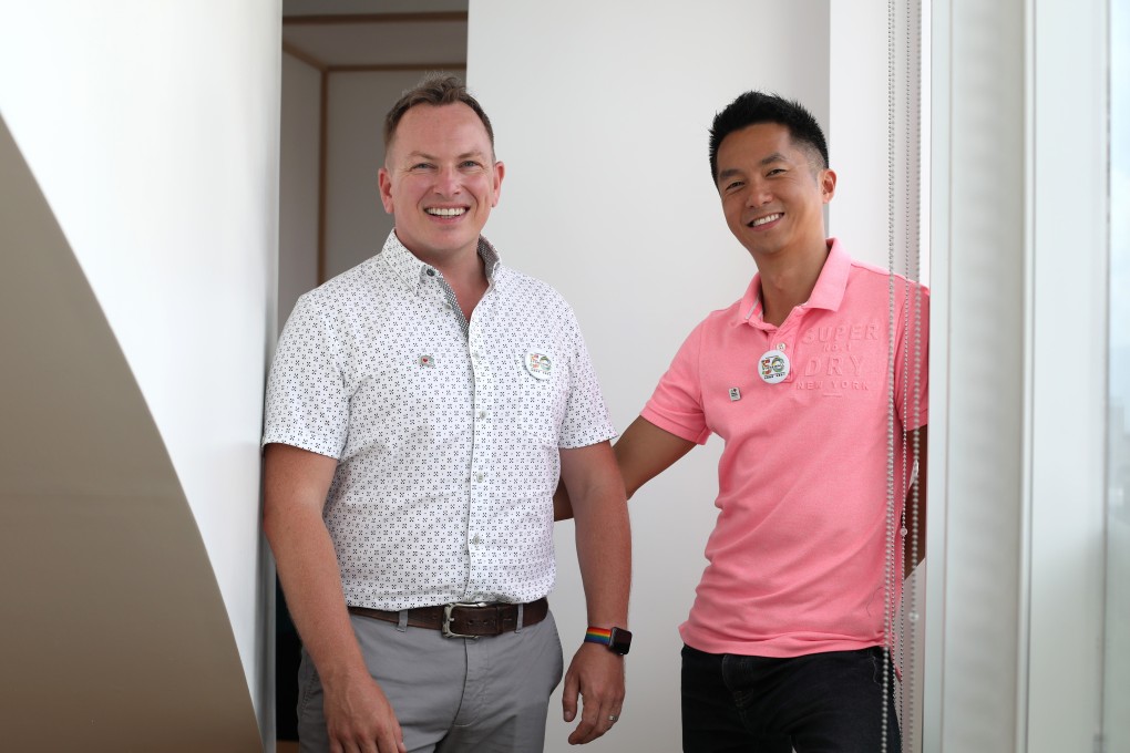 Senior immigration officer Angus Leung (right) and his partner Scott Adams. Photo: Xiaomei Chen