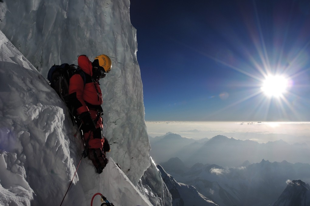 Adrian Hayes high up on K2 – he constantly asks himself ‘for the sake of what?’ to ensure his motives are still pure and not sullied by social media. Photo: Adrian Hayes