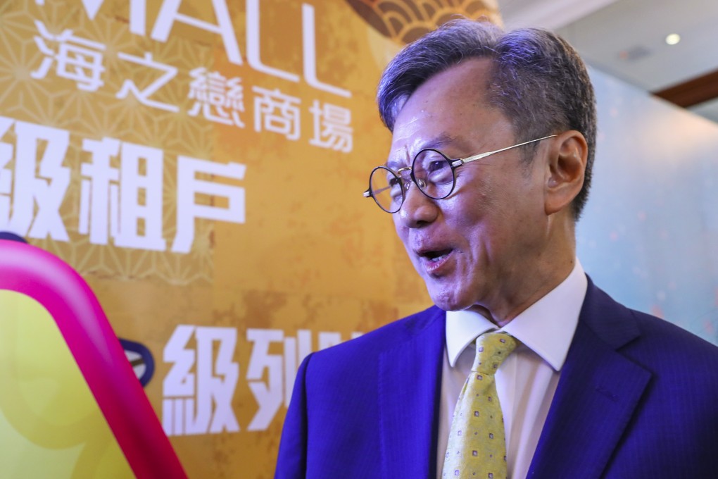 Justin Chiu, executive director at CK Asset, attends a press conference to promote OP Mall at House 1881 in Tsim Sha Tsui, on Tuesday. Photo: Edmond So