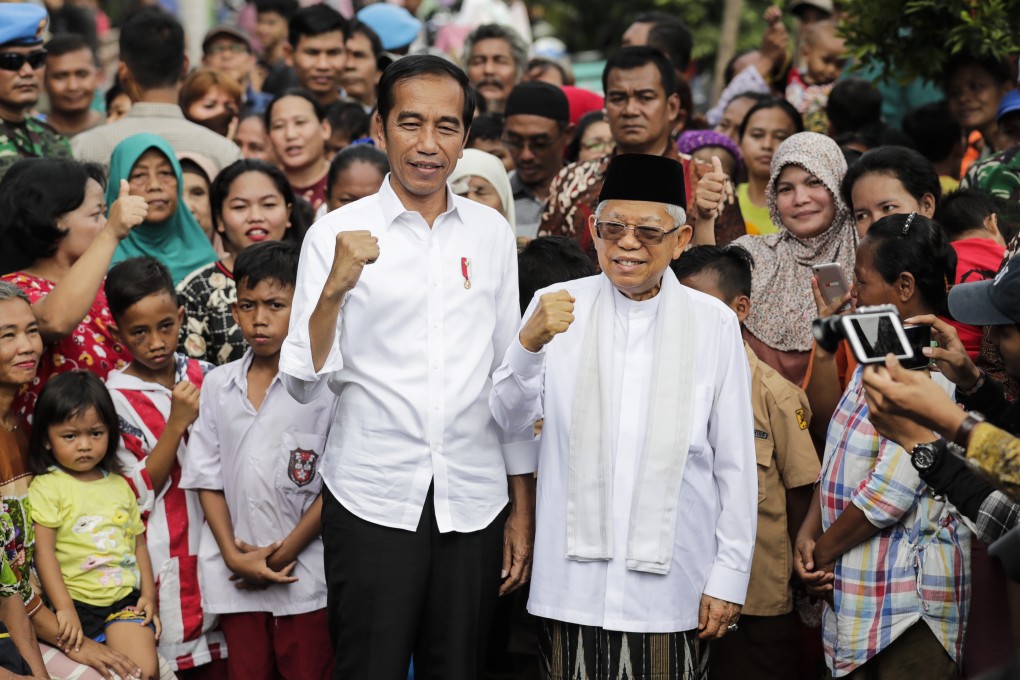 Indonesia’s incumbent President Joko Widodo and his running mate Ma’ruf Amin won a second term. Photo: EPA-EFE