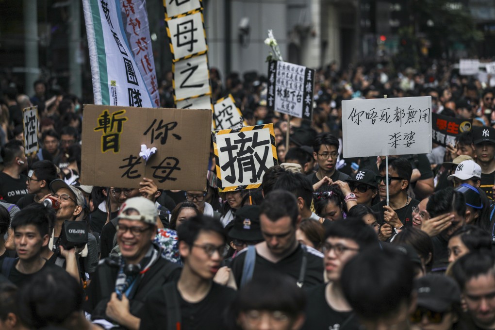 Hong Kong protesters have vowed to keep the pressure on Carrie Lam’s administration until the extradition bill is shelved completely. Photo: Sam Tsang
