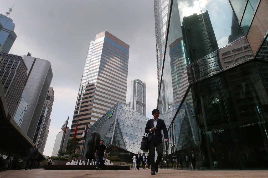 Hong Kong’s Central business district. The top three jobs expected to disappear in Asia-Pacific include accountants or auditors, research analysts and stock sales agents, according to CFA Institute. Photo: K Y Cheng