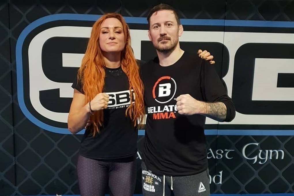 Becky Lynch poses with John Kavanagh at the SBG Ireland gym in Dublin. Photos: Instagram