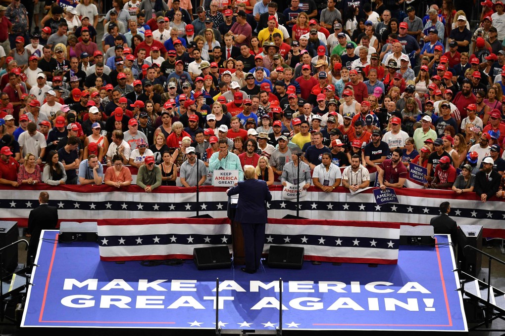 US President Donald Trump launched his 2020 re-election campaign on Tuesday at a mass rally in Florida, blasting his opponents as radicals, presenting himself as a political outsider and slamming the media. Photo: AFP
