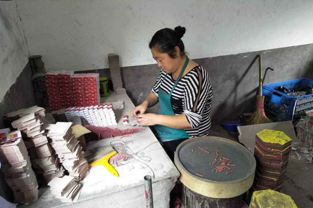 A SuperFireworks manufacturing facility in Liuyang city in China’s central Hunan province. The company has sales offices in the US, Greece and Russia. Photo: Handout