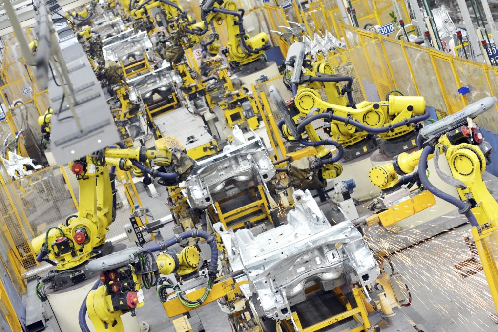 Last year China was the world’s largest producer of industrial robots – the machines that automate production lines – for the sixth successive year, with 147,682 units made, according to date from OFweek. Photo: Handout