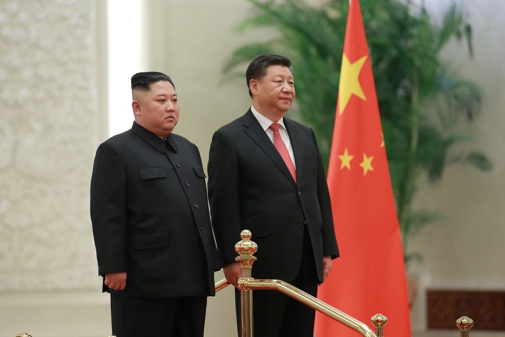 Kim Jong-un pictured with Xi Jinping in Beijing in January this year. Photo: AFP