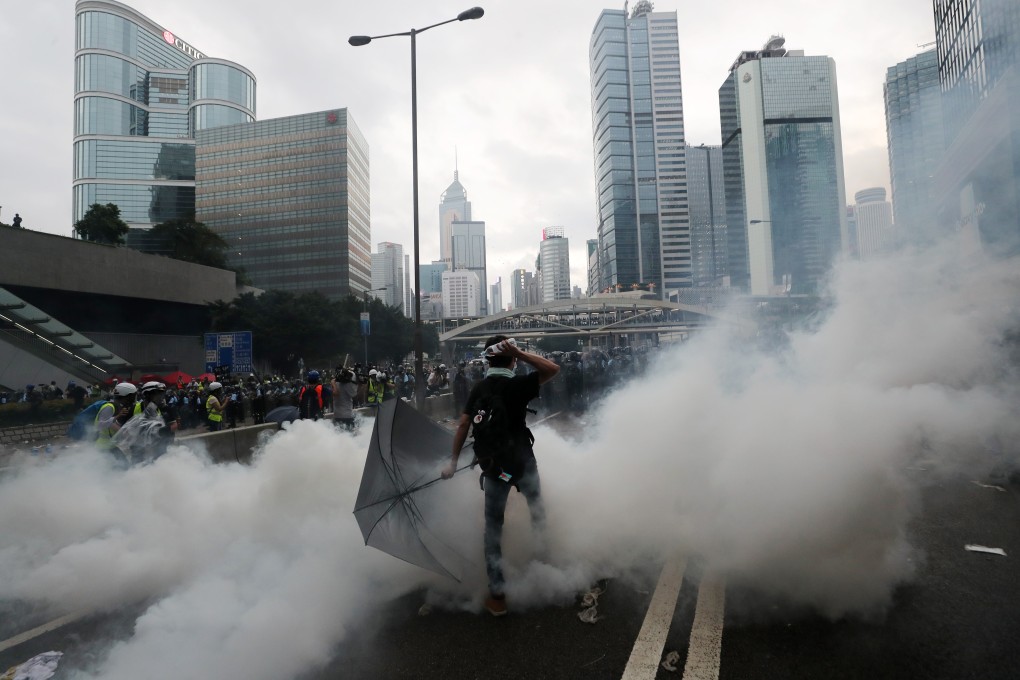 A scene from the protest in Admiralty, Hong Kong, on June 12. Photo: Sam Tsang