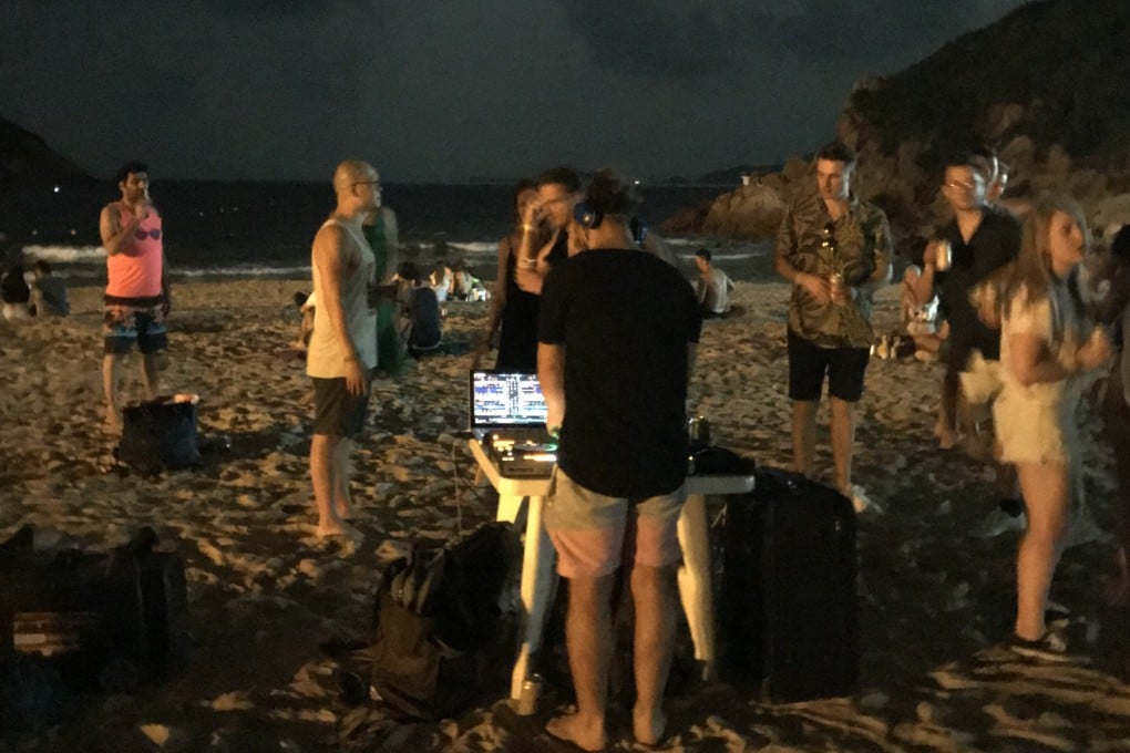 The ’Full Moon Party’ at Shek O Beach, Hong Kong on June 15.
