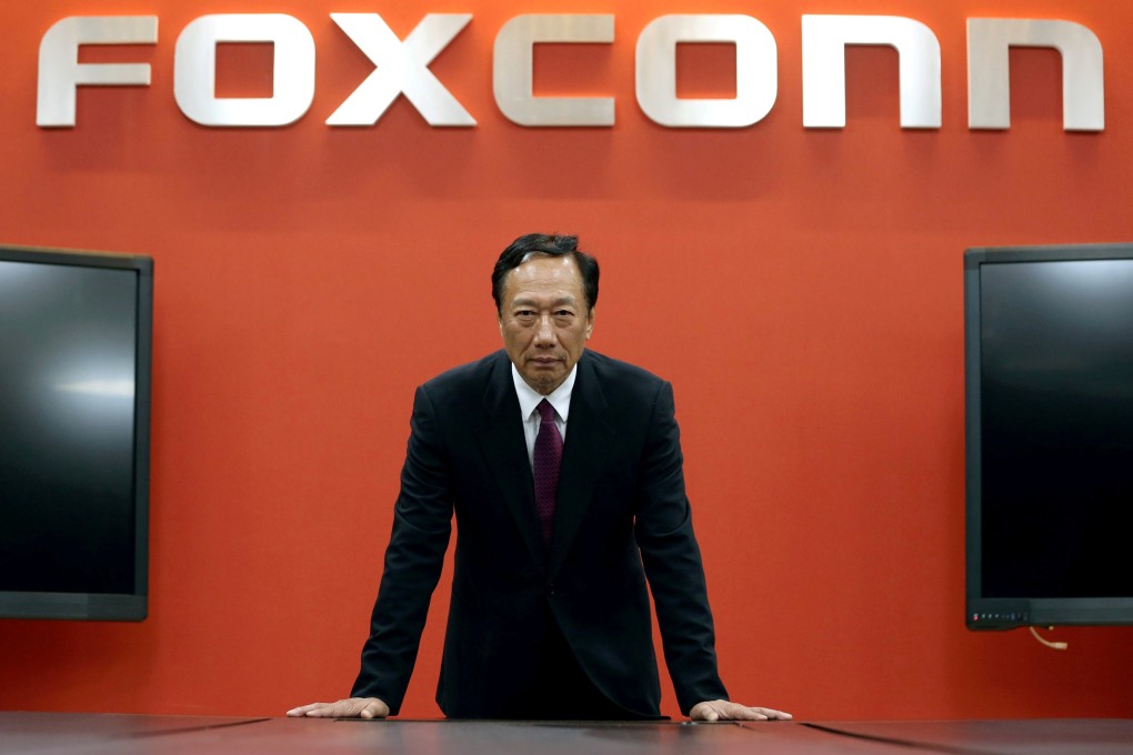 Terry Gou, founder and chairman of Foxconn reacts during an interview with Reuters in New Taipei City, Taiwan June 12, 2017. Photo: Reuters