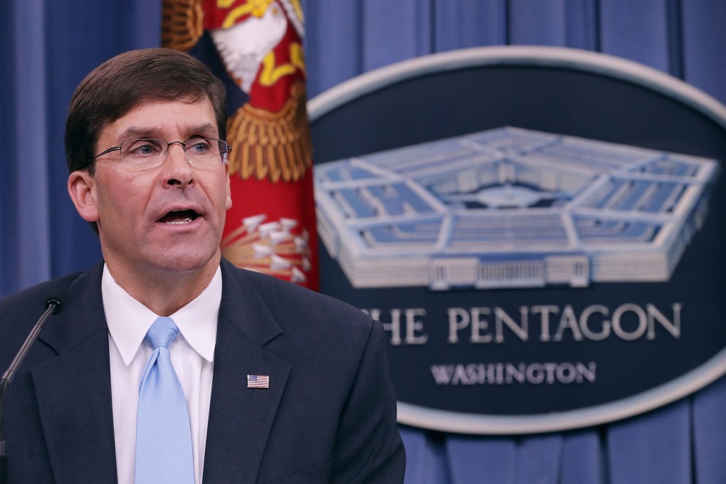 Secretary of the Army Mark Esper, who was chosen by US President Donald Trump to be the new acting Pentagon chief, is a former military man who moved to the defence industry. Photo: AFP
