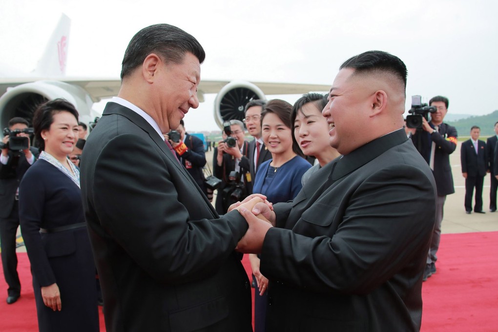 Chinese President Xi Jinping and North Korean leader Kim Jong-un made a clear statement of their friendship in Pyongyang. Photo: AFP