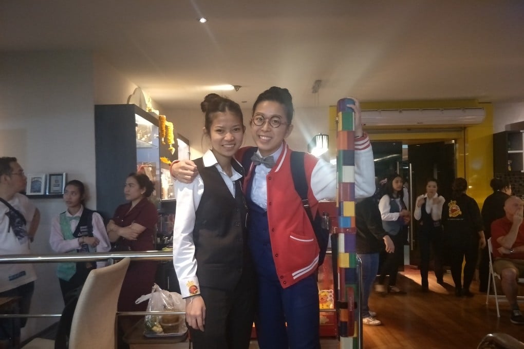 Nutcharut Wongharuthai and Ng On-yee embrace after their match. Photo: Nazvi Careem