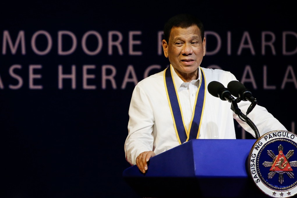 Philippine President Rodrigo Duterte has come under fire for his response to the sinking of a Philippine vessel that collided with a Chinese ship in the South China Sea. Photo: EPA