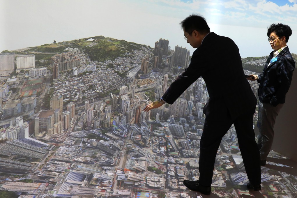 One of the displays seen at the opening ceremony for Smart Lab, a platform for start-ups to pitch technology solutions to improve Hong Kong’s public services, on May 30. Photo: Sam Tsang