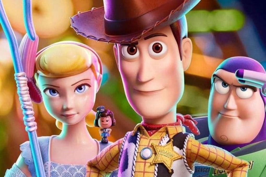 Bo, Woody and Buzz in a still from Toy Story 4. Photo: Disney/Pixar